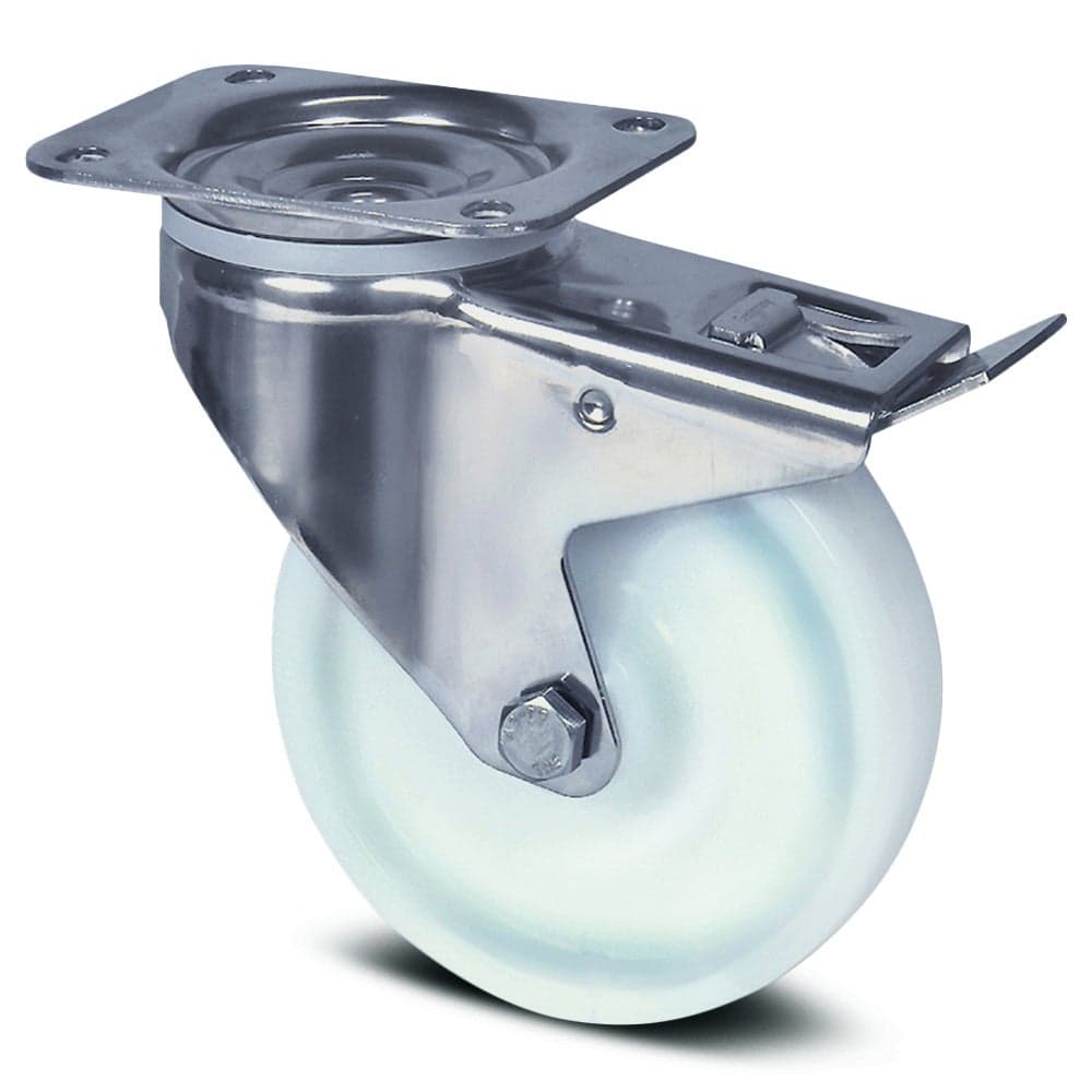 Περιστρεφόμενη ρόδα με φρένο, Ø80mm