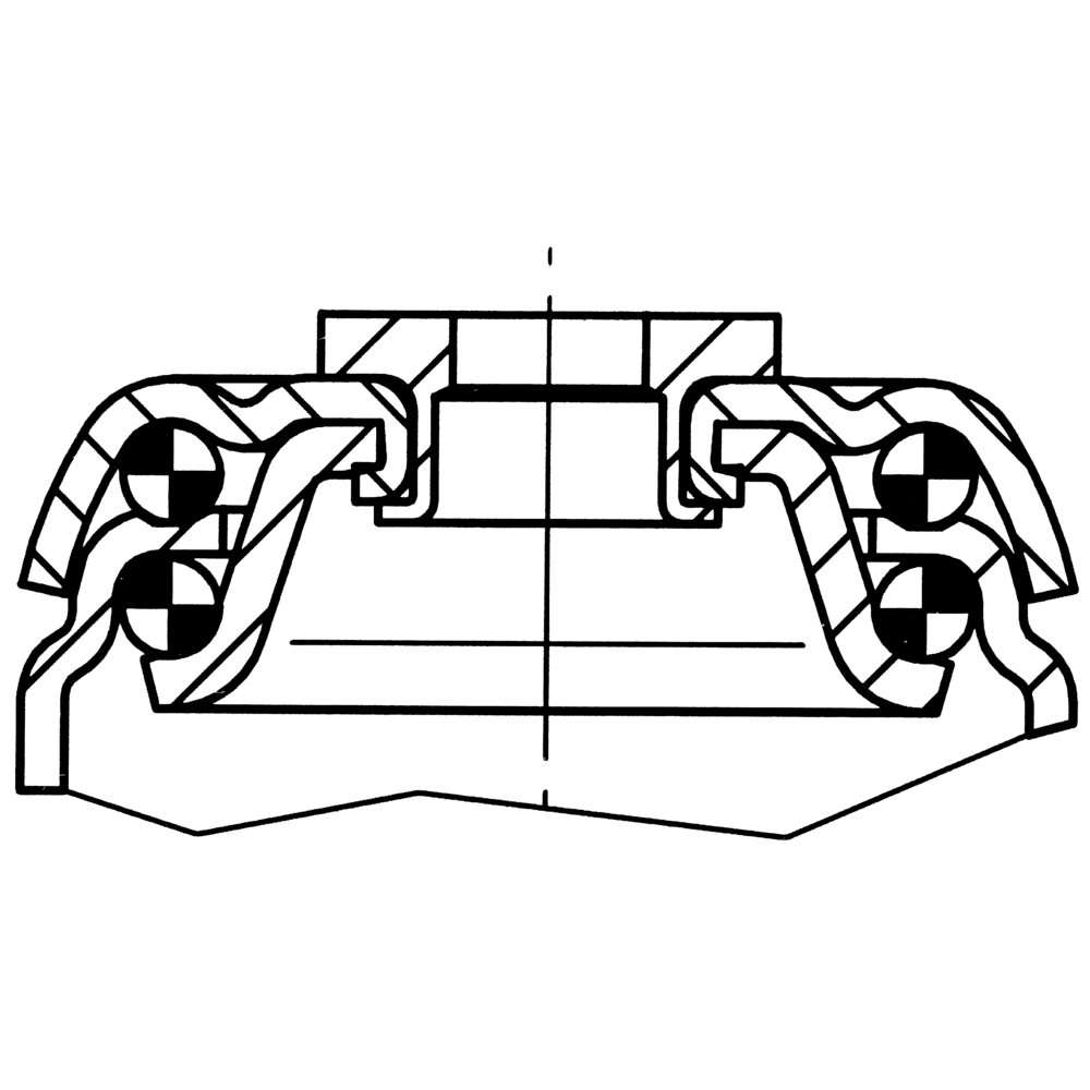 Περιστρεφόμενη ρόδα, Ø125mm, Γαλβανιζέ - 2
