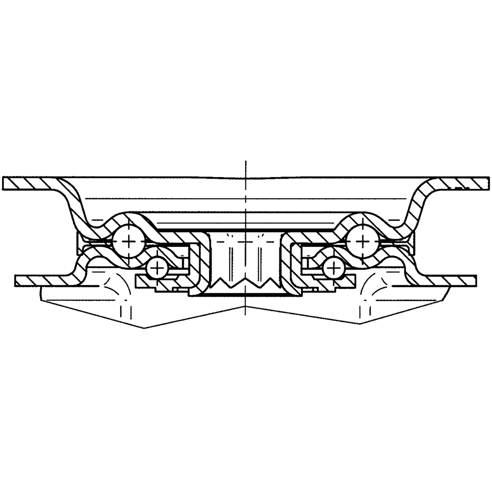 Swivel castor 160 mm - 2